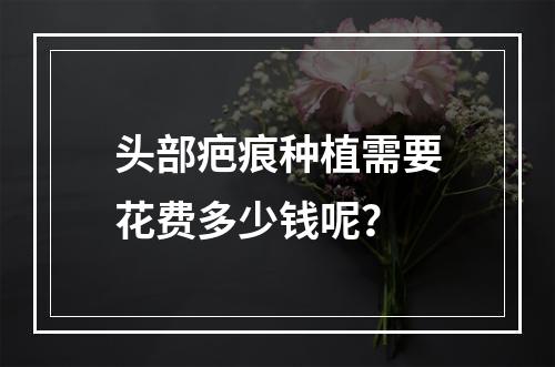 头部疤痕种植需要花费多少钱呢？