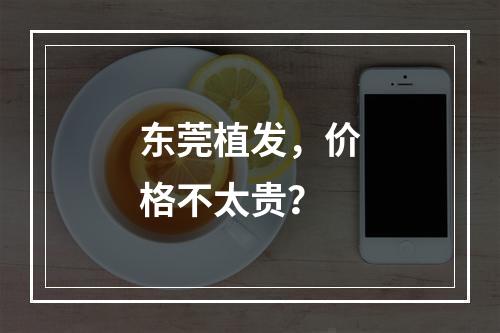 东莞植发，价格不太贵？