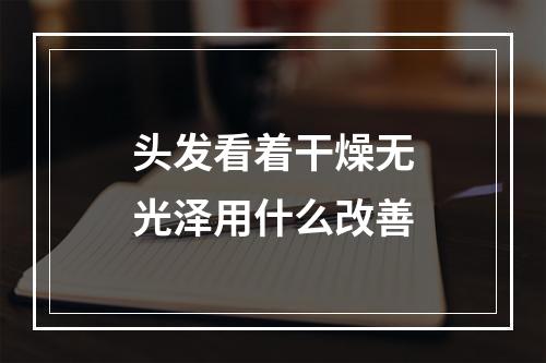 头发看着干燥无光泽用什么改善