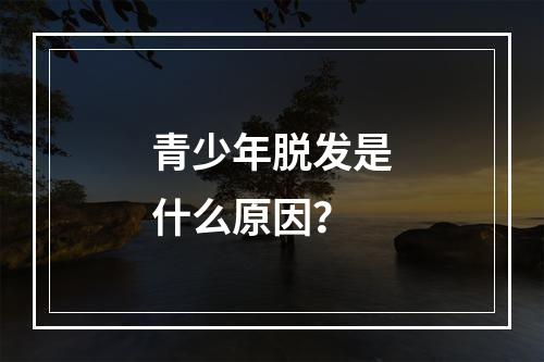 青少年脱发是什么原因？