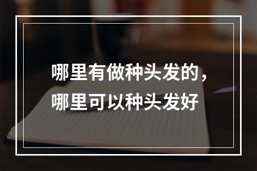 哪里有做种头发的，哪里可以种头发好