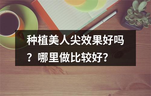 种植美人尖效果好吗？哪里做比较好？