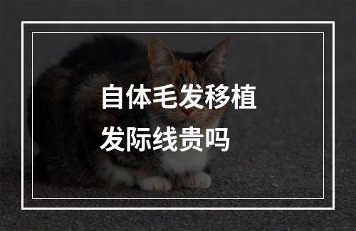 自体毛发移植发际线贵吗