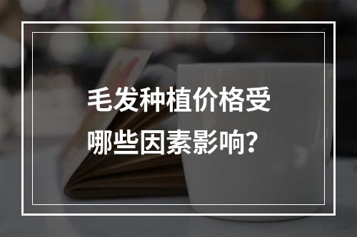 毛发种植价格受哪些因素影响？