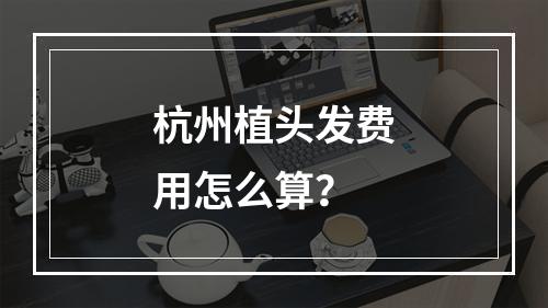 杭州植头发费用怎么算？