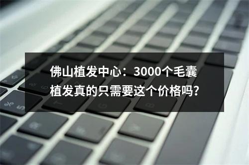 佛山植发中心：3000个毛囊植发真的只需要这个价格吗？