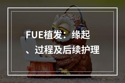 FUE植发：缘起、过程及后续护理