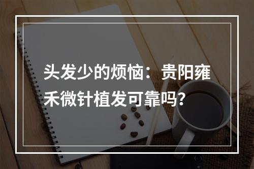 头发少的烦恼：贵阳雍禾微针植发可靠吗？