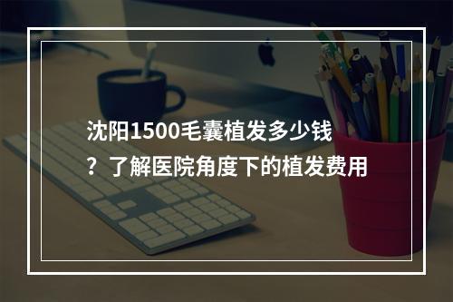 沈阳1500毛囊植发多少钱？了解医院角度下的植发费用