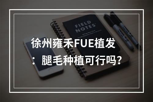 徐州雍禾FUE植发：腿毛种植可行吗？