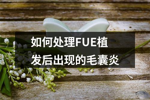 如何处理FUE植发后出现的毛囊炎