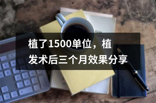 植了1500单位，植发术后三个月效果分享