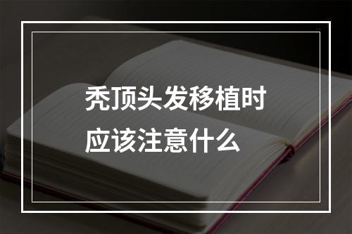 秃顶头发移植时应该注意什么