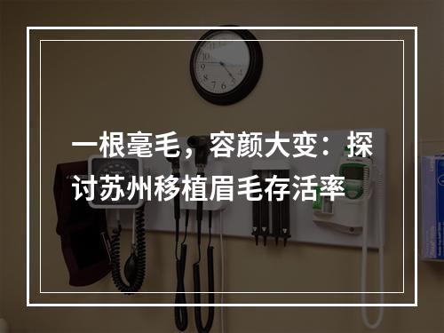 一根毫毛，容颜大变：探讨苏州移植眉毛存活率